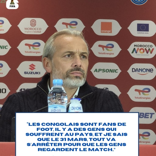 Barrages intercontinentaux : Sébastien Desabre affiche l‘ambition de la RDC avant la finale.